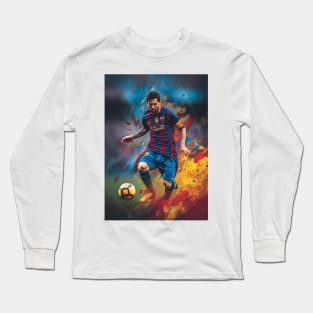 Lionel Messi Pop Art Long Sleeve T-Shirt